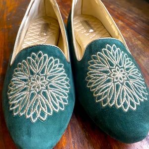 Birdies Slippers Green w/ Gold -Discontinued Style